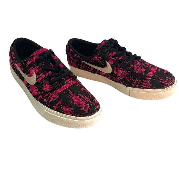 Nike Stefan Janoski Premium Skateboarding Fuchsia Black Sneakers 5Y - Picture 2 of 9
